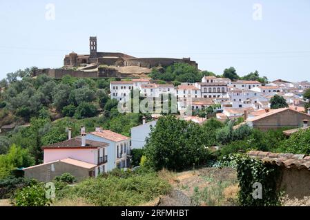 Almonaster la Real (Sierra de Aracena), Huelva province, Andalucia, Spain. Stock Photo