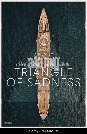 Triangle of Sadness  Year : 2022 Sweden / UK / France Director : Ruben Östlund American poster Stock Photo