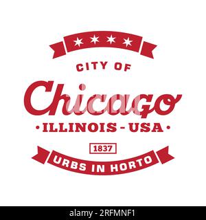 City of Chicago, Illinois. Vector design template. Stock Vector