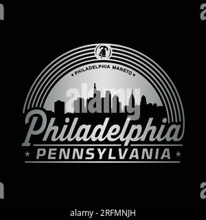 Philadelphia, Pennsylvania. Logo design template. Vector and illustration. Stock Vector