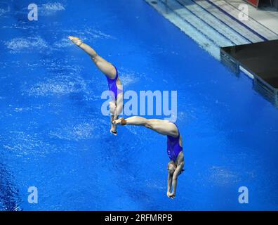 Berlin, Germany. 4th Aug, 2023. Long Daoyi/Wang Zongyuan (top) of China ...