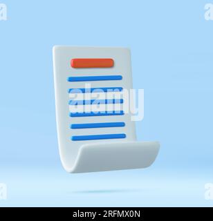 Paper bill of transaction receipt payment icon Stock Vector