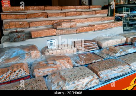 21-10-2021 Indore, M.P. India, Picture of sweet mart in Indian street market Stock Photo