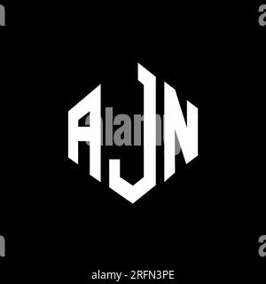AJN letter logo design with polygon shape. AJN polygon and cube shape ...
