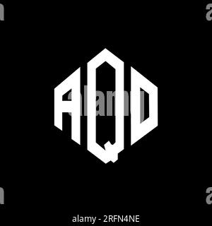 AQO letter logo design with polygon shape. AQO polygon and cube shape ...