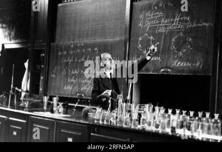 Leopold Ruzicka (1887-1976) was a Croatian-Swiss scientist and joint winner of the 1939 Nobel Prize in Chemistry for his work on polymethylenes and higher terpenes. Stock Photo