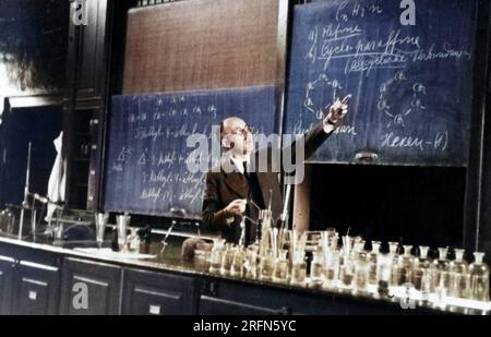 Leopold Ruzicka (1887-1976) was a Croatian-Swiss scientist and joint winner of the 1939 Nobel Prize in Chemistry. Stock Photo