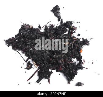 Wet mud isolated on white background Stock Photo