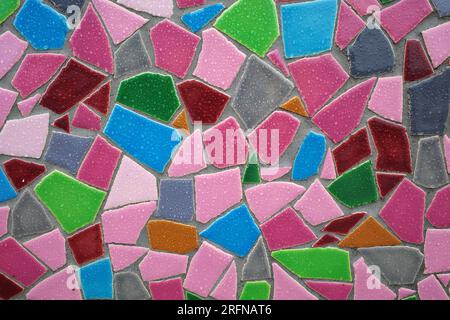 Part of a mosaic wall. Useful as a colorful background. Stock Photo