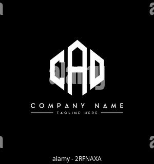 CAO letter logo design with polygon shape. CAO polygon and cube shape logo design. CAO hexagon vector logo template white and black colors. CAO monogr Stock Vector