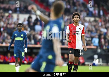 ROTTERDAM - Calvin Stengs of Feyenoord during the 27th edition of the Johan Cruijff Shield between Dutch champion Feyenoord and cup winner PSV at Feyenoord Stadium De Kuip on August 4, 2023 in Rotterdam, Netherlands. ANP OLAF KRAAK Credit: ANP/Alamy Live News Stock Photo