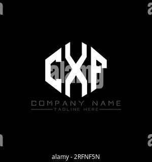 CXF letter logo design with polygon shape. CXF polygon and cube shape ...