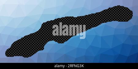 Little Cayman geometric map. Stencil shape of Little Cayman in low poly style. Artistic island vector illustration. Stock Vector