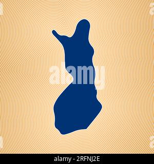 Finland poster. Map of the country with colorful regions. Shape of ...