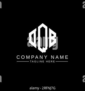 DQB letter logo design with polygon shape. DQB polygon and cube shape ...
