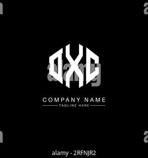DXC letter logo design with polygon shape. DXC polygon and cube shape ...
