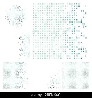 Digital background. Mint color theme backgrounds. Gradiented geometric patterns. Superb vector illustration. Stock Vector