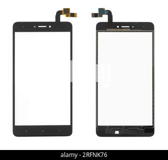 touchscreen, touch glass for phone, on white background in isolation Stock Photo