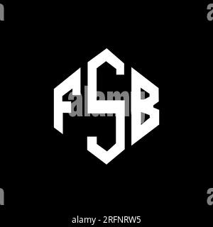 FSB letter logo design with polygon shape. FSB polygon and cube shape ...