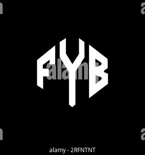 FYB letter logo design with polygon shape. FYB polygon and cube shape ...