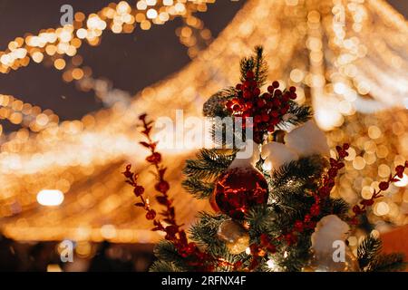 Close-up of christmas tree made from wooden sticks Stock Photo - Alamy