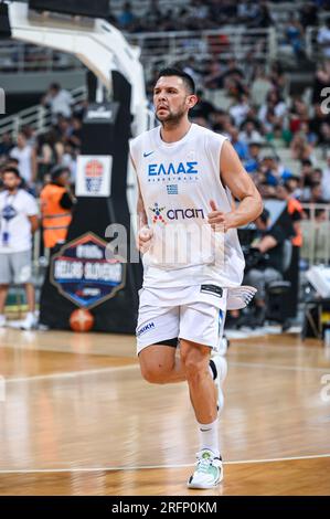 Athens, Greece. 04th Aug, 2023. 16 KOSTAS PAPANIKOLAOU of Greece during the International Friendly match between Greece and Slovenia at OAKA Stadium on August 4, 2023, in Athens, Greece. Credit: Independent Photo Agency/Alamy Live News Stock Photo