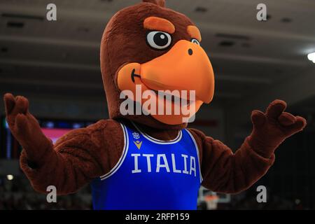 4th August 2023; BLM Group Arena, Trento, Trentino, Italy: Trentino Basket Cup Italy versus Turkey; Italy's mascot Stock Photo