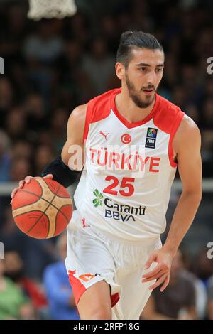 4th August 2023; BLM Group Arena, Trento, Trentino, Italy: Trentino Basket Cup Italy versus Turkey; Kenan Sipahi (TUR) Stock Photo