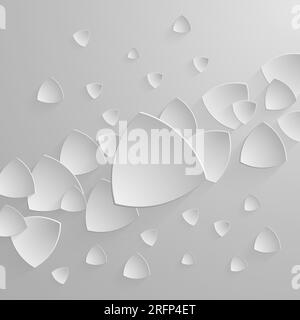 Paper square banner with drop shadows on white background. Vector ...