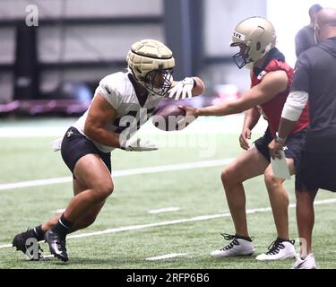 New Orleans Saints fullback Adam Prentice (46) warms up before an