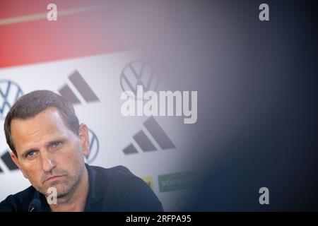 Wyong, Australia. 05th Aug, 2023. Soccer, Women: World Cup, Final Press Conference Germany: Panagiotis 'Joti' Chatzialexiou, Sporting Director National Teams. Credit: Sebastian Christoph Gollnow/dpa/Alamy Live News Stock Photo