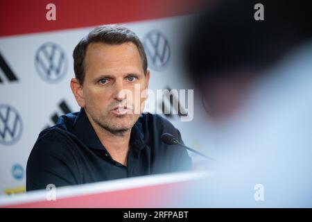 Wyong, Australia. 05th Aug, 2023. Soccer, Women: World Cup, Final Press Conference Germany: Panagiotis 'Joti' Chatzialexiou, Sporting Director National Teams. Credit: Sebastian Christoph Gollnow/dpa/Alamy Live News Stock Photo