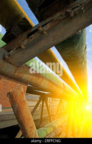 Pipeline of oil fields Stock Photo