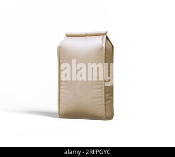 Pouch packaging white color Stock Photo