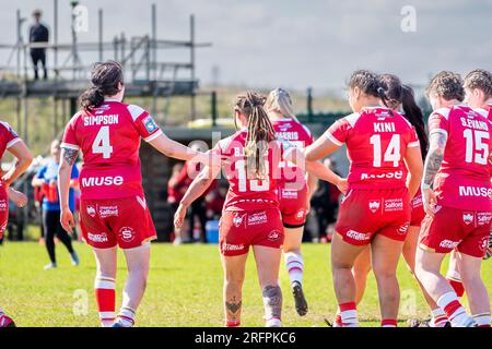 Salford Red Devils VS Leigh Lepoards - AJ Bell stadium, Greater Manchester. United Kingdom. 2023 Stock Photo