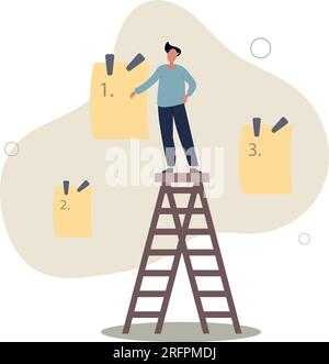 Multiple Priorities Image Efficient task management concept. Young man with a structured board ...