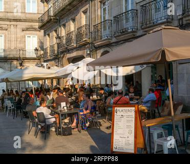 Plaza de la Constitución, Vigo, Pontevedra, Galicia, Spain Stock Photo ...