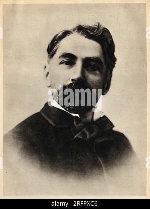 Portrait d'Etienne Mallarme en 1869, dit Stephane Mallarme, (1842-1898), poete. Stock Photo