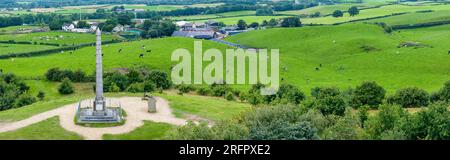 Aerial photo of Tandle Hill country park in Royton, Oldham. Manchester England. Stock Photo