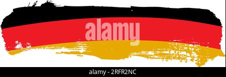 Germany flag .Paint brush stroke vector Stock Vector