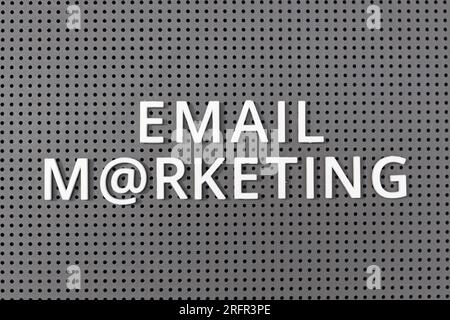 Email marketing concept. Plastic letters message on gray board Stock Photo