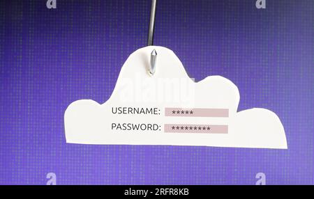 Phishing Cyber Crimes Concept, online banking,cloud computing,fake websites, Stock Photo