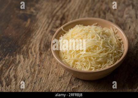 Grated Leerdammer cheese imported into the UK from The Netherlands. England UK GB Stock Photo