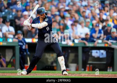 National League's Nick Castellanos, of the Philadelphia Phillies, follows  through during the MLB All-Star baseball game against the American League  in Seattle, Tuesday, July 11, 2023. (AP Photo/Lindsey Wasson Stock Photo 