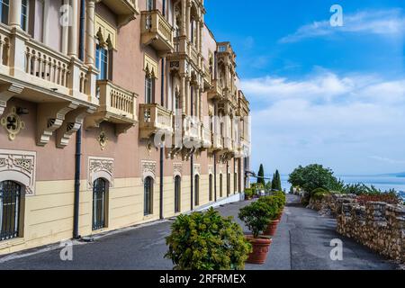 Excelsior Palace Hotel on Viale Pietro Toselli in Taormina, Sicily, Italy Stock Photo