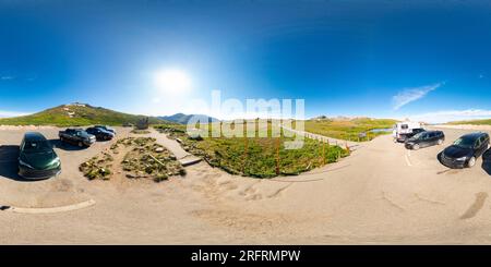 360 degree panoramic view of 360 equirectangular photo Independence Pass Continental Divide Twin Lakes Colorado