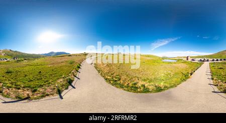 360 degree panoramic view of 360 equirectangular photo Independence Pass Continental Divide Twin Lakes Colorado