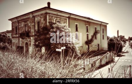 Old Italian Theater located in Mezzano (Emilia Romagna) Stock Photo