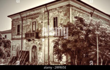 Old Italian Theater located in Mezzano (Emilia Romagna) Stock Photo