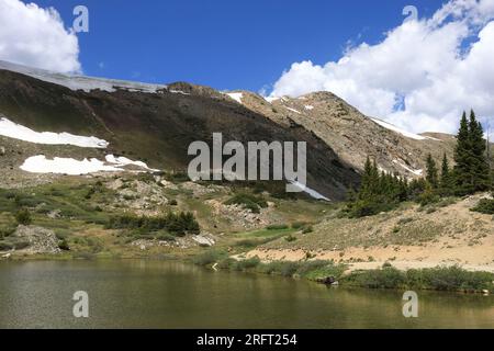 Pass lake shores Stock Photo